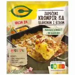 Dodatak C zapečeni krompir sa slaninom i sirom 35g