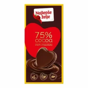 Čokolada ŠTARK Najlepše želje Crna 75g