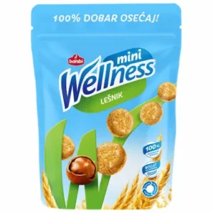 Keks WELLNESS mini lešnik 70g
