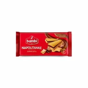 Napolitanka BAMBI crna i bela čokolada 185g